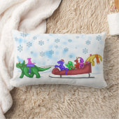 Coussin Rectangle Dinosaure Sleigh Ride (Couverture)