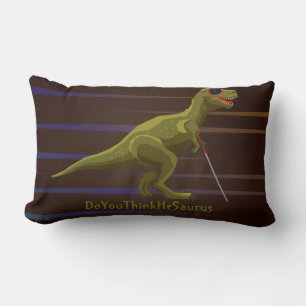 Coussin Rectangle Dinosaure Vert
