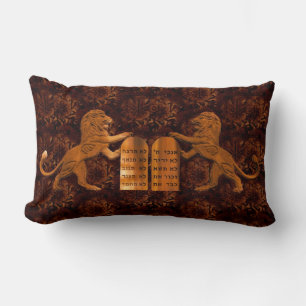 Coussin Rectangle Dix commandements et lions