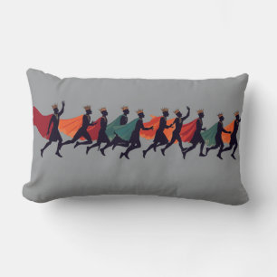 Coussin Rectangle Dix seigneurs sautant découpés en pochoir style 2