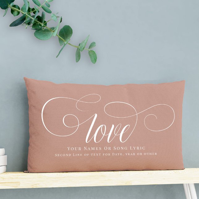 Coussin Rectangle Do-it-yourself Script Personnalisé Calligraphie Ai (Créateur téléchargé)