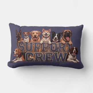 Coussin Rectangle Dogs Support Crew Multi Breed Owner Blue Dog Lover