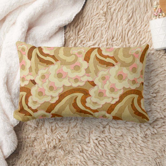 Coussin Rectangle Dogwood beige et rose (Couverture)