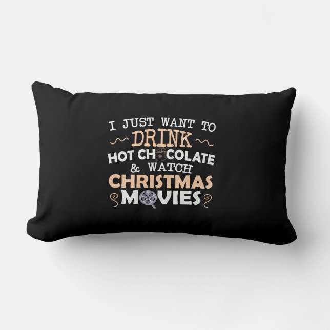 Coussin Rectangle Don De Noël Je Veux Juste Boire (Recto)