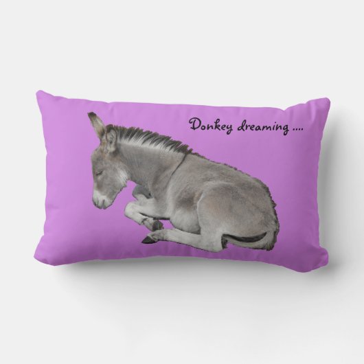 Coussin Rectangle Donkey rêver mignon poulain de bébé âne (Verso)