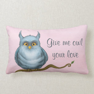 Coussin Rectangle Donnez-moi le hibou votre amour