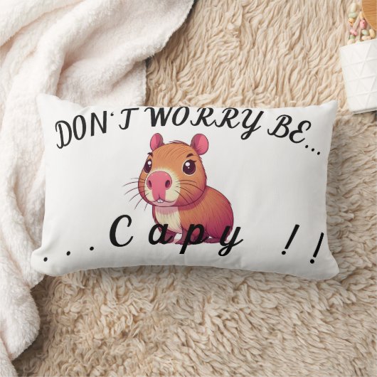 Coussin Rectangle Don't worry be capy (Couverture)