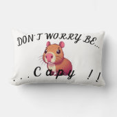 Coussin Rectangle Don't worry be capy (Recto)