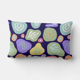 Coussin Rectangle Doodles de rêve - Boho Nature Vibrant Design Motif