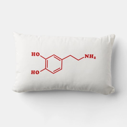 Coussin Rectangle Dopamine formule chimique moléculaire (Verso)