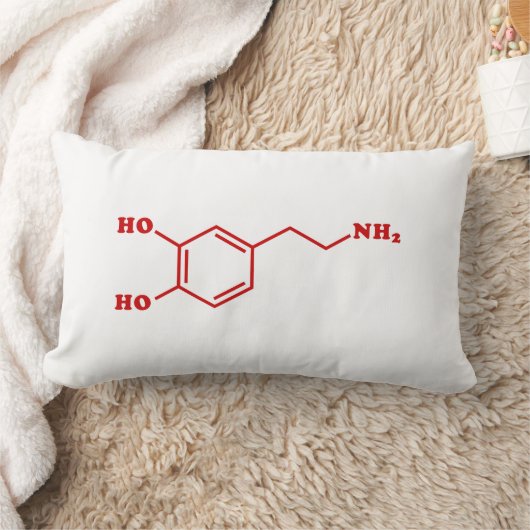Coussin Rectangle Dopamine formule chimique moléculaire (Couverture)