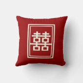 Coussin Rectangle double bonheur Mariage chinois classique (Verso)