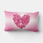 Coussin Rectangle Double Coeur, double face Pétale rose rose (Verso)
