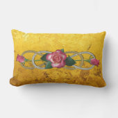 Coussin Rectangle Double Infinity Roses or argent + feuille d'or (Recto)