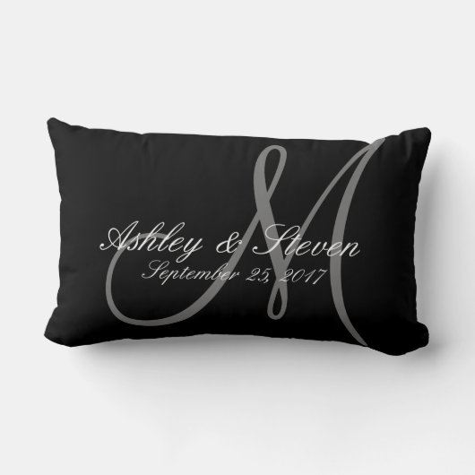 Coussin Rectangle Doublure Rustique Personnalisée Look Monogramme Lu (Verso)