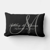 Coussin Rectangle Doublure Rustique Personnalisée Look Monogramme Lu (Recto)