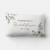 Coussin Rectangle Douce aquarelle de feuillage d'eucalyptus pour la  (Verso)