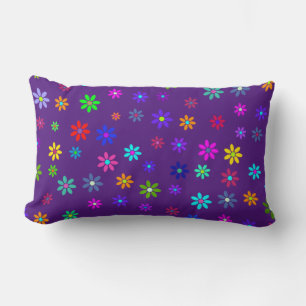Coussin Rectangle Douche à fleurs - motif de couleur 1