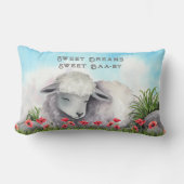 Coussin Rectangle Doux rêves, doux bé-bé | Agneau (Recto)