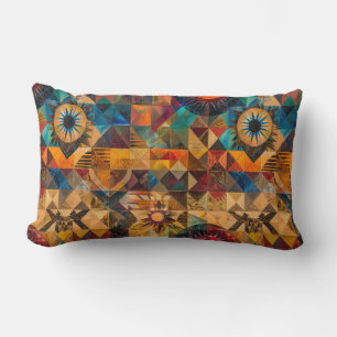 Coussin Rectangle Doux Turquoise "Artiste Héritée" Lumbar Plush Cush