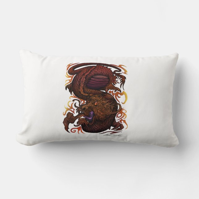 Coussin Rectangle Dragon (conception de signature) (Recto)