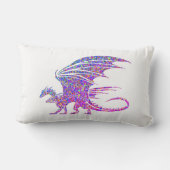 Coussin Rectangle Dragon de mosaïque Extraordinaire (Verso)