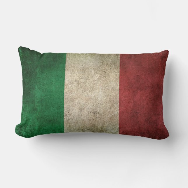 Coussin Rectangle Drapeau affligé par cru de l'Italie (Recto)