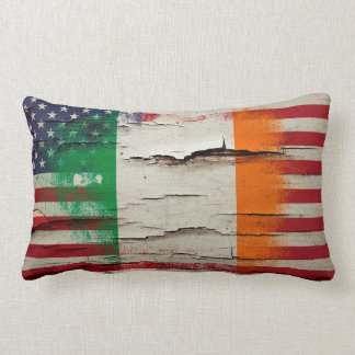 Coussin Rectangle Drapeau américain irlandais de la peinture | de