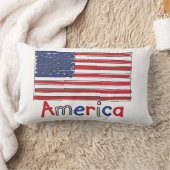 Coussin Rectangle Drapeau américain pour enfants (Couverture)