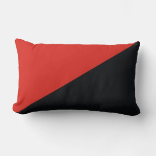 Coussin Rectangle drapeau anarchique rouge noir
