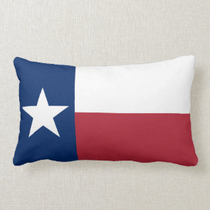 Coussin Rectangle Drapeau blanc rouge du Texas