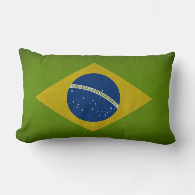 Coussin Rectangle Drapeau Brasil (Recto)