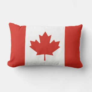 Coussin Rectangle Drapeau canadien (Feuille d'érable) (Canada)
