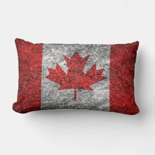 Coussin Rectangle Drapeau canadien Grunge