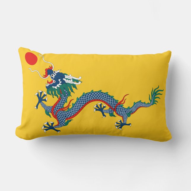 Coussin Rectangle Drapeau chinois de dynastie Qing (dragon chinois)  (Recto)