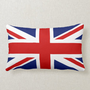 Coussin Rectangle Drapeau croix bleu blanc et rouge du Royaume-Uni