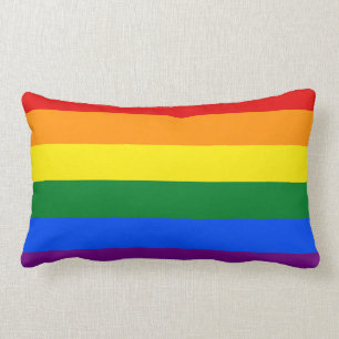 Coussin Rectangle Drapeau d'arc-en-ciel de LGBT