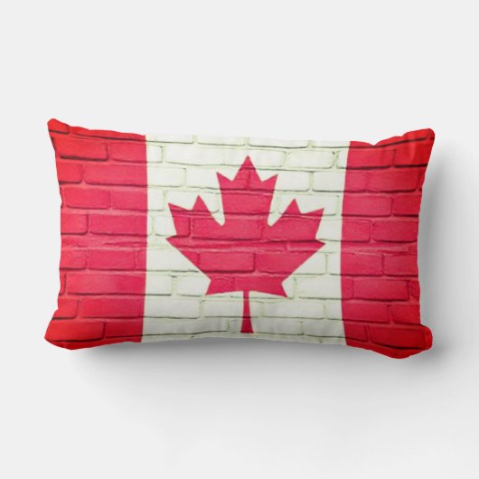 Coussin Rectangle Drapeau de brique CANADA (Verso)