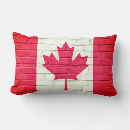 Coussin Rectangle Drapeau de brique CANADA (Recto)