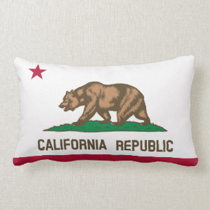 Coussin Rectangle Drapeau de Californie, Drapeau d'état américain Je