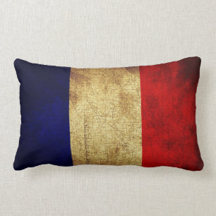 Coussin Rectangle Drapeau de carreau grunge vintage de style de la