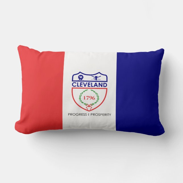 Coussin Rectangle Drapeau de Cleveland (Ohio) (Recto)