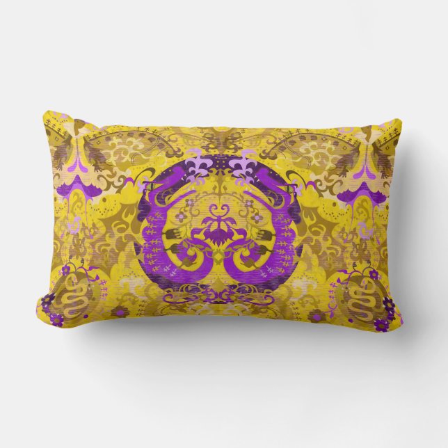 Coussin Rectangle Drapeau de dragon intersexe - Couleur du drapeau d (Recto)