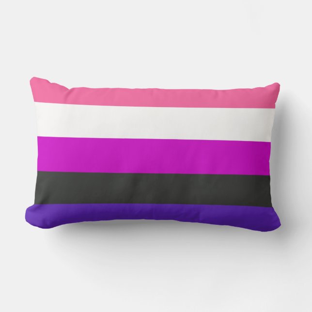 Coussin Rectangle Drapeau de fierté genderfluid (Recto)
