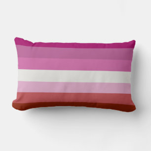 Coussin Rectangle Drapeau de fierté lesbienne (Origine)