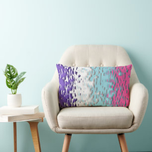 Coussin Rectangle Drapeau de fierté multisexuel funky trippy ondulé