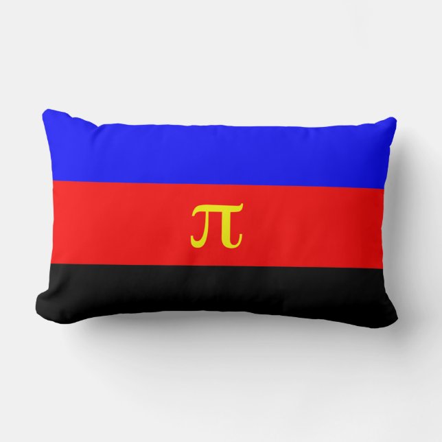 Coussin Rectangle Drapeau de fierté polyamoureuse (Recto)