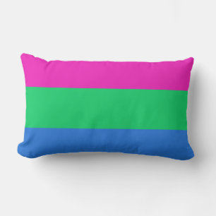 Coussin Rectangle Drapeau de fierté polysexuelle