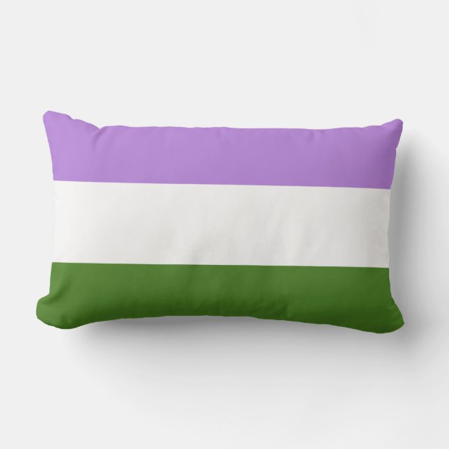 Coussin Rectangle Drapeau de fierté queer (Recto)