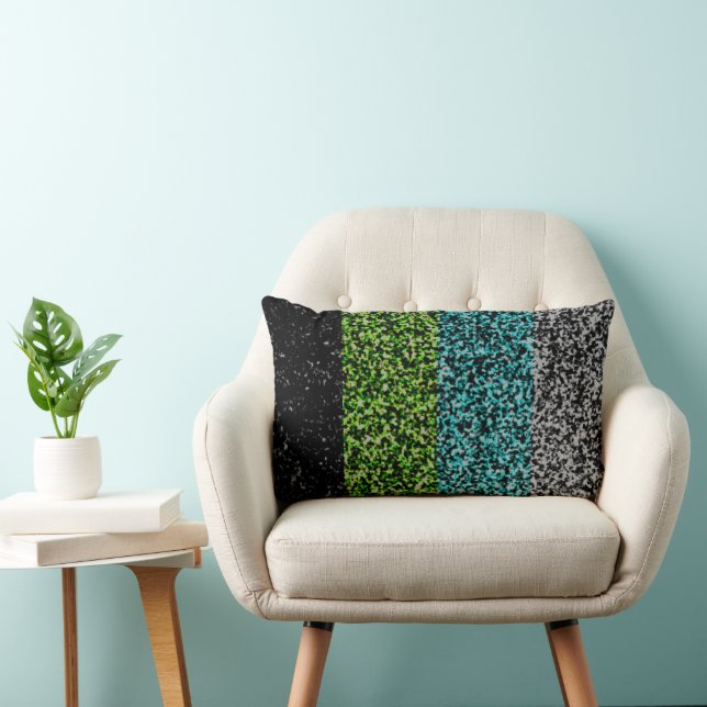 Coussin Rectangle Drapeau de fierté Quoiromantique Abstrait Bruyant  (Chaise)